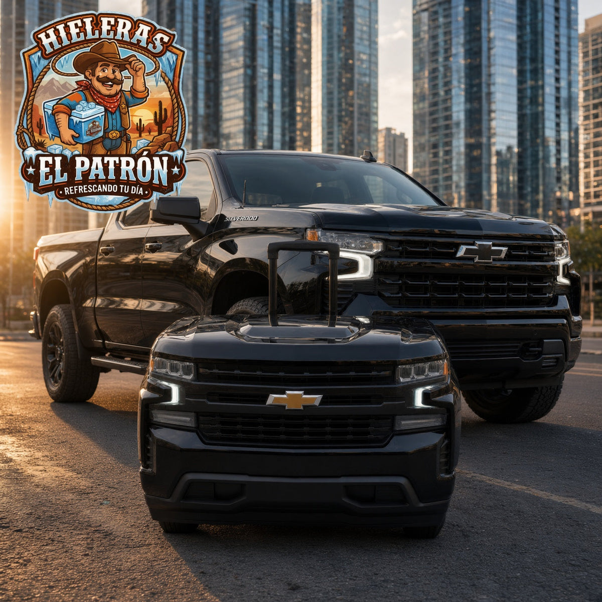 HIELERA CHEVROLET NEGRA
