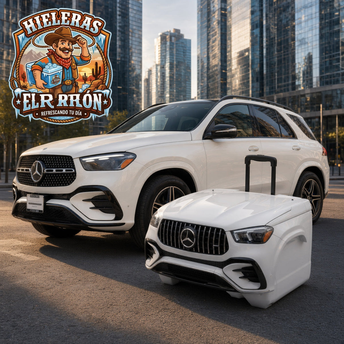 HIELERA MERCEDES BENZ BLANCA