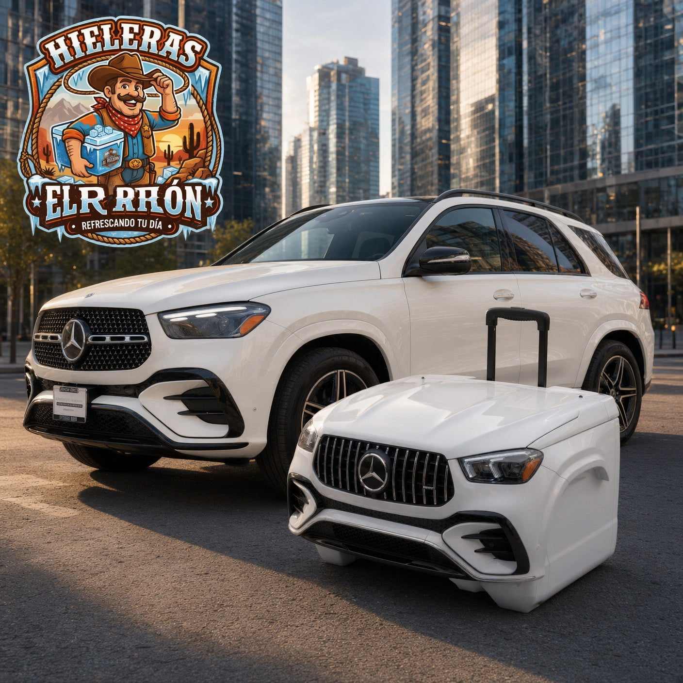 HIELERA MERCEDES BENZ BLANCA