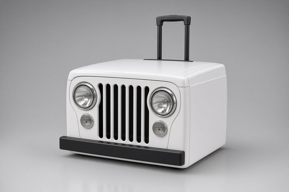 Hielera Jeep blanco modelo 1982